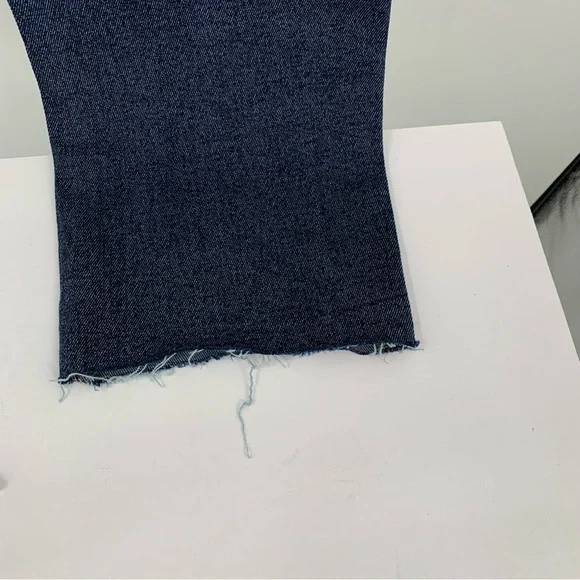 Joes Jeans high rise straight leg denim indigo blue worn raw hem women new 33 - Picture 4 of 5